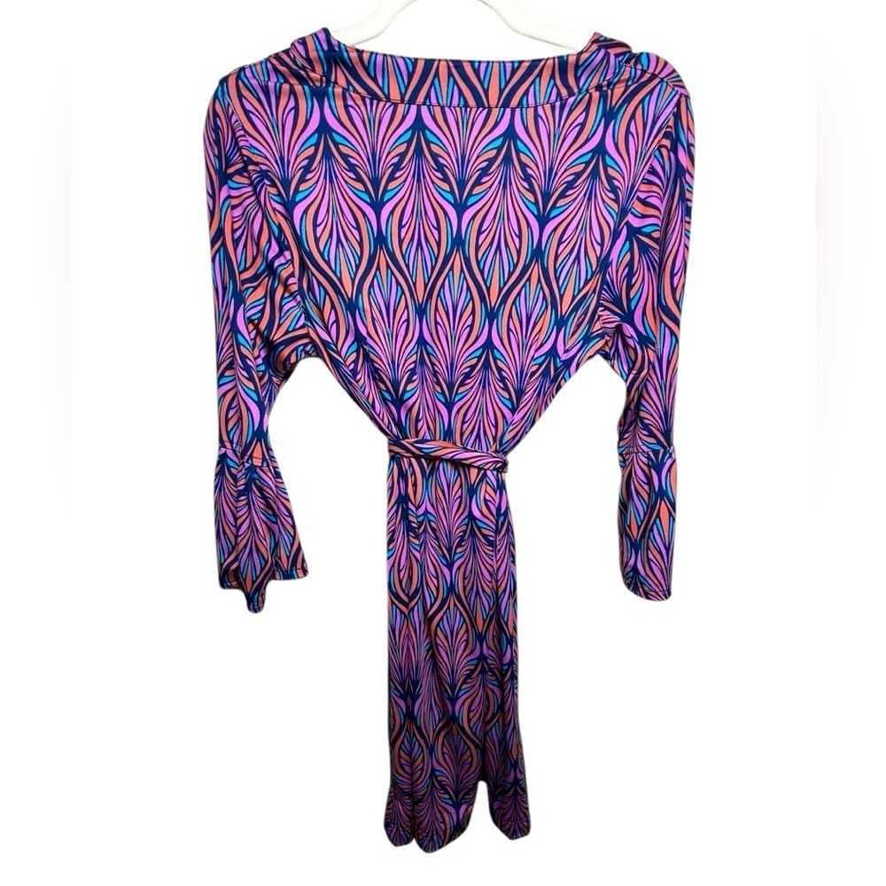 Escapada Living Tie-Waist Dress – Size Small, Vibrant Tropical Print - Picture 4 of 5